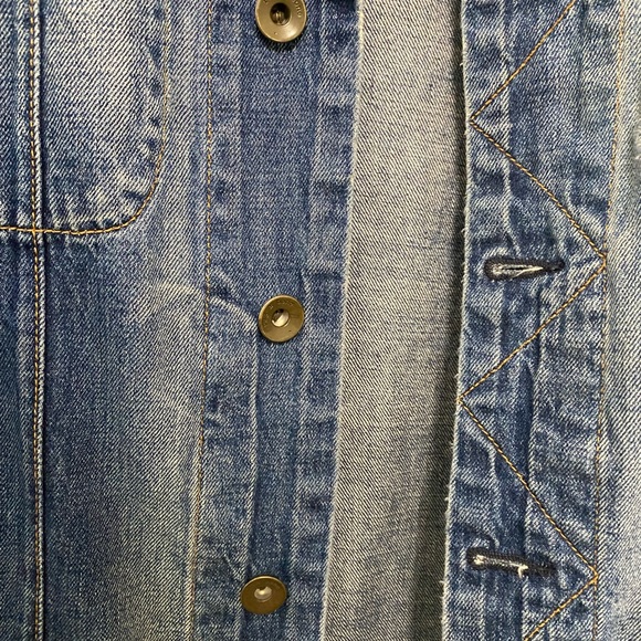 Rare Distressed Unisex Rag and Bone oversized denim jacket -size M - Picture 3 of 8